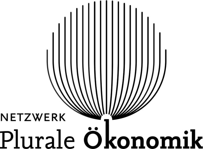 Logo des Netzwerks Plurale Ökonomik in schwarz-weiß