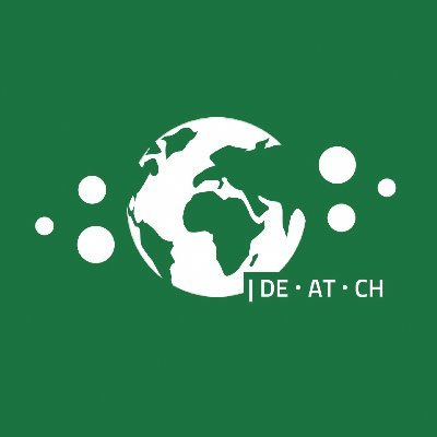 Logo der deutschsprachigen Economists for Future: Ein weißer Globus vor grünem Hintergrund