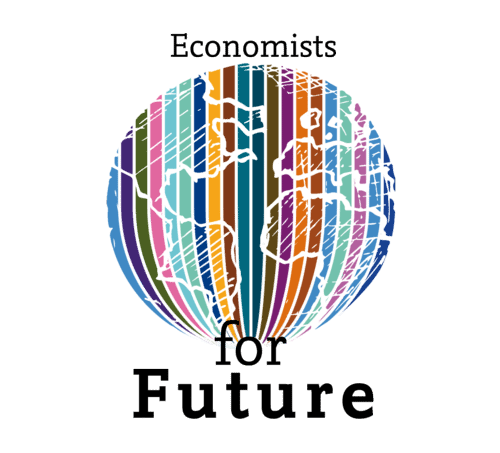 Das alte Logo der Economists for Future: Ein bunter Globus aus den Farben des Netzwerks mit den Umrissen der Kontinente